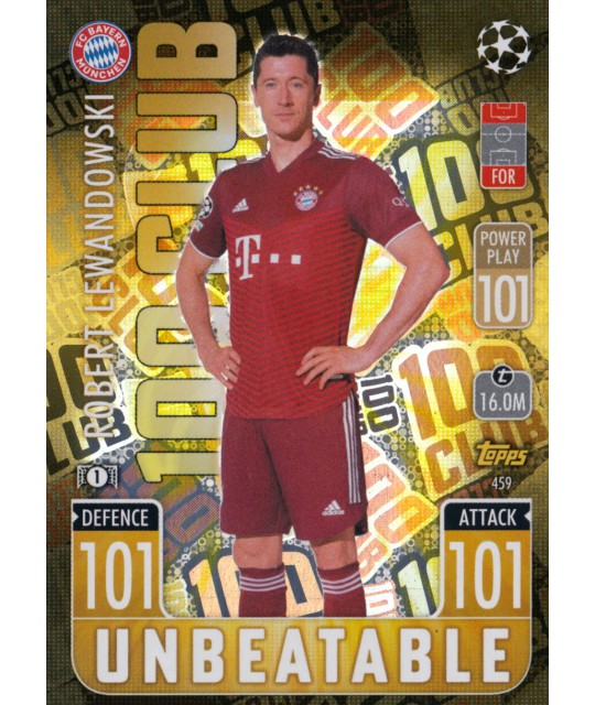 TOPPS MATCH ATTAX UEFA CHAMPIONS LEAGUE 2021-2022 100 CLUB Robert Lewandowski (FC Bayern München)